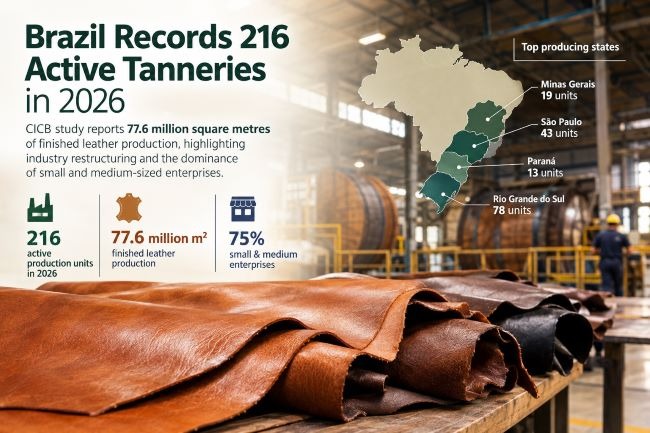 Brazil Records 216 Active Tanneries in 2026 Leather Sector Study