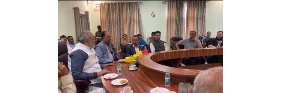 India’s Minister for Textiles Giriraj Singh visits Agra, rev