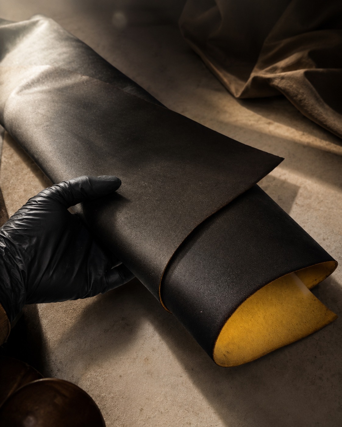 Leather goods from old mattress