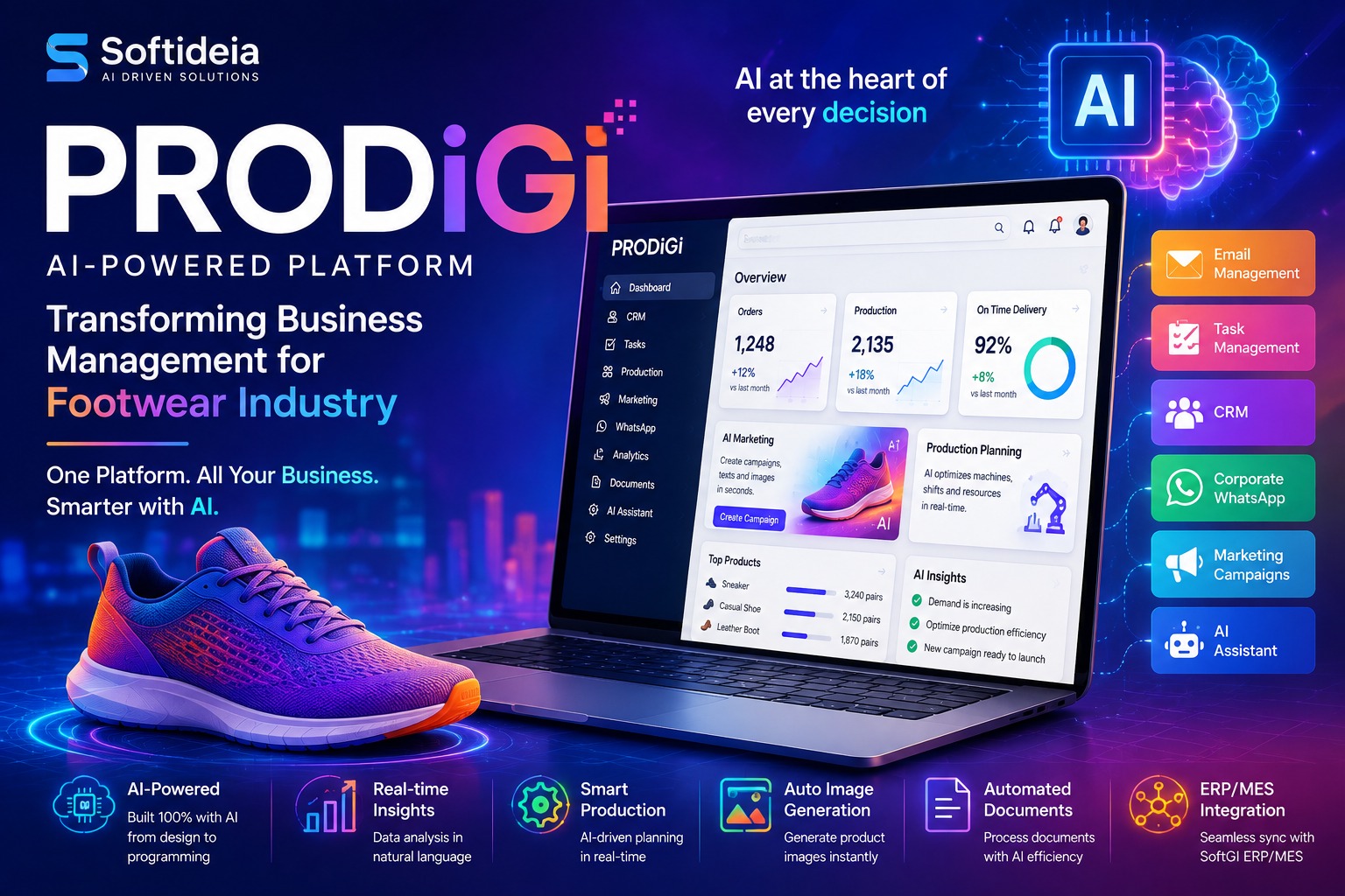 Softideia Launches AI Platform PRODiGI for Footwear Manufacturers